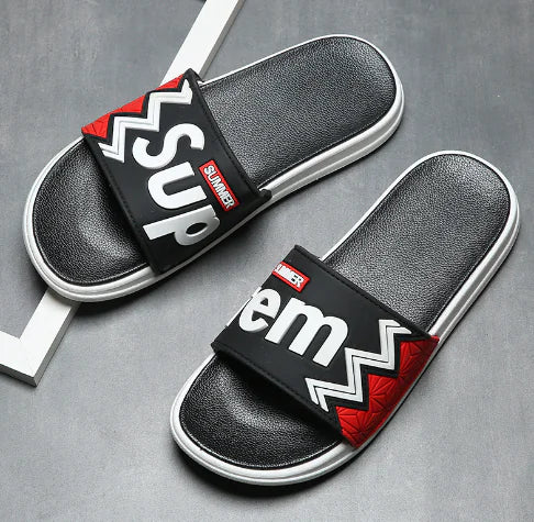 Stylish Men's Summer Slippers - Soft Sole Beach Slides