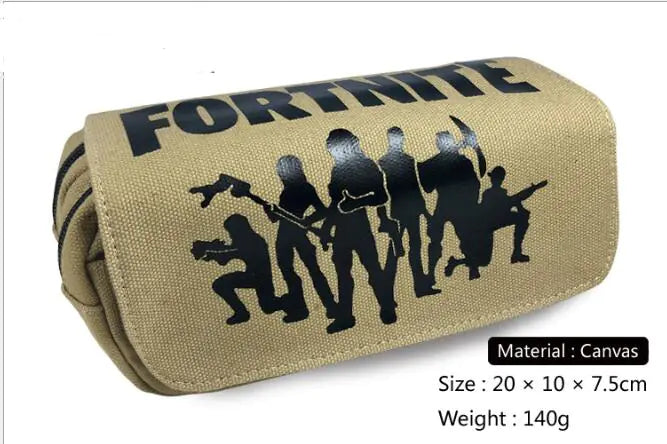Fortnite Children's Canvas Pencil Case with Double Zipper