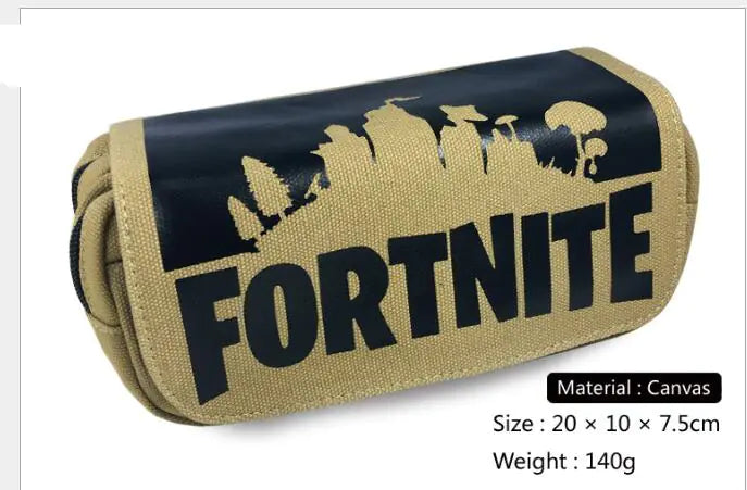 Fortnite Children's Canvas Pencil Case with Double Zipper