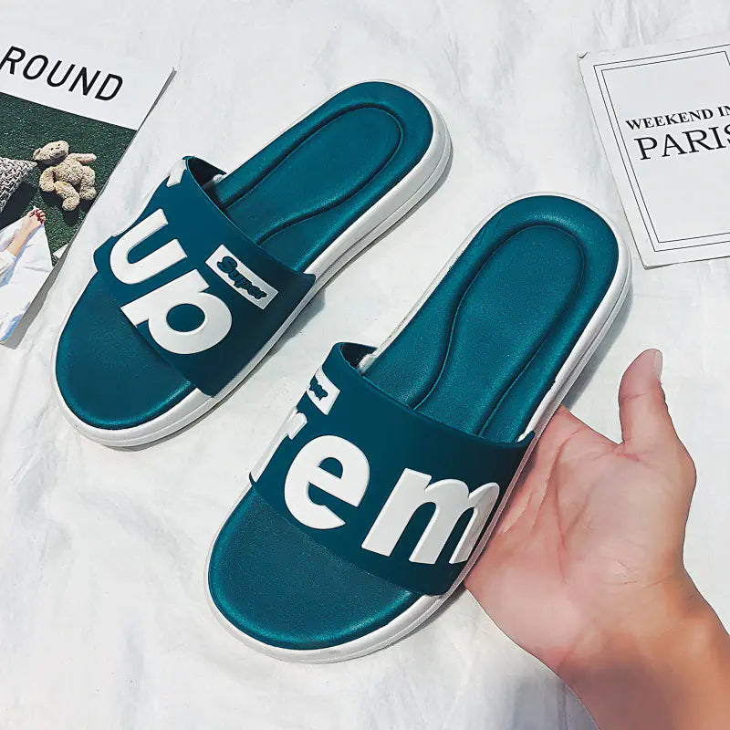 Stylish Men's Summer Slippers - Soft Sole Beach Slides