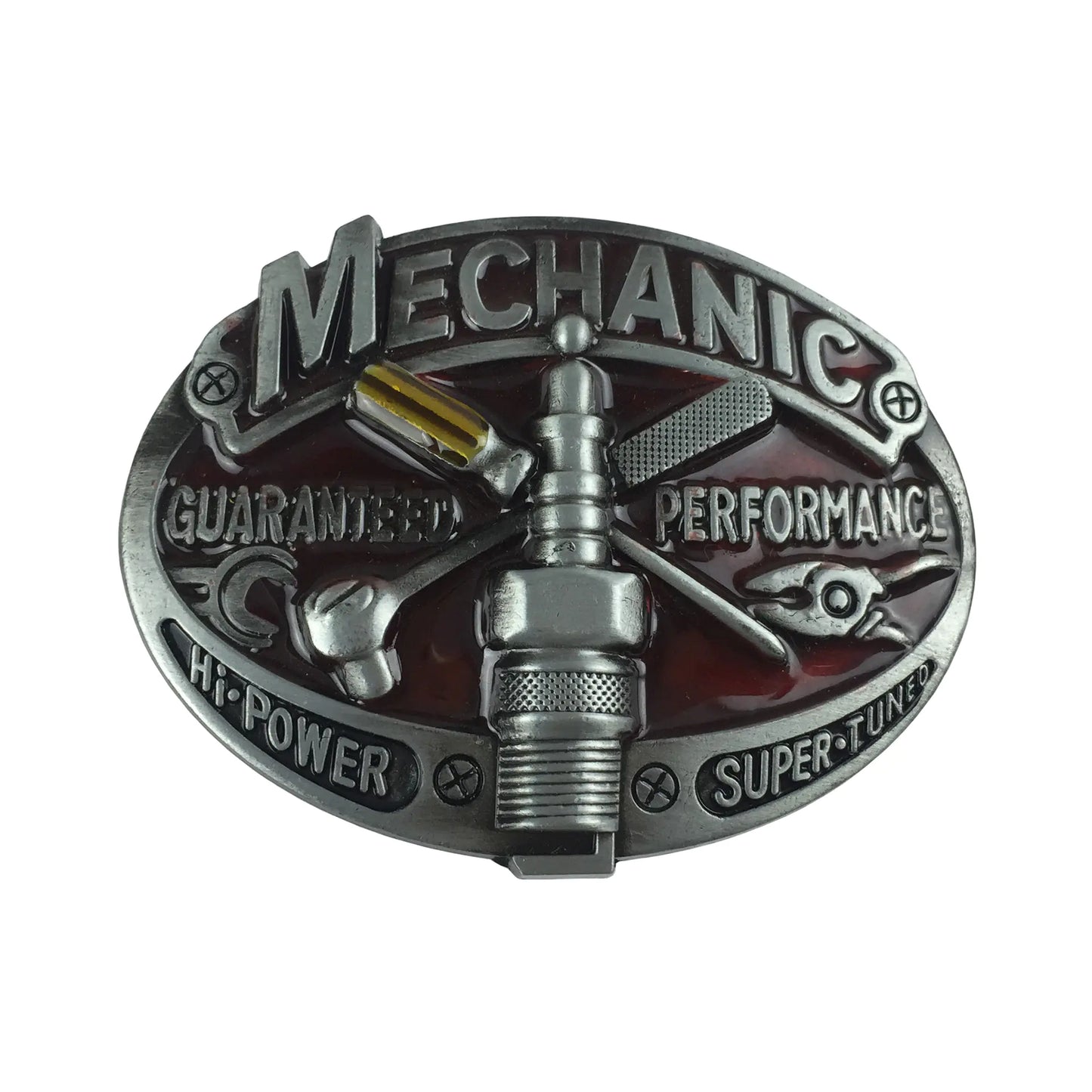 BULLZINE Zinc Alloy Mechanic Belt Buckle 03643