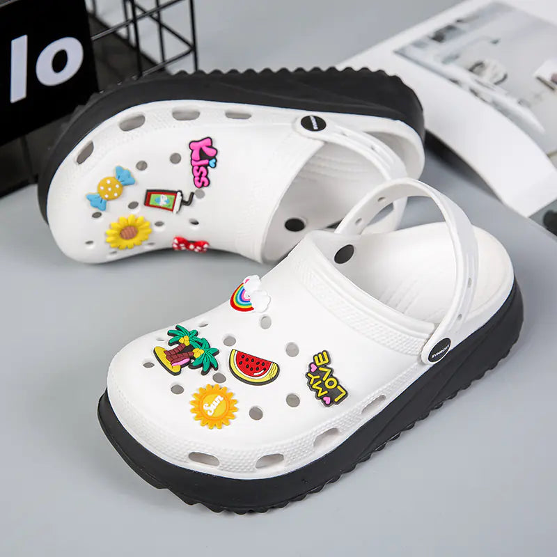Cute Cartoon Women's Slides with Thick Sole (Summer)