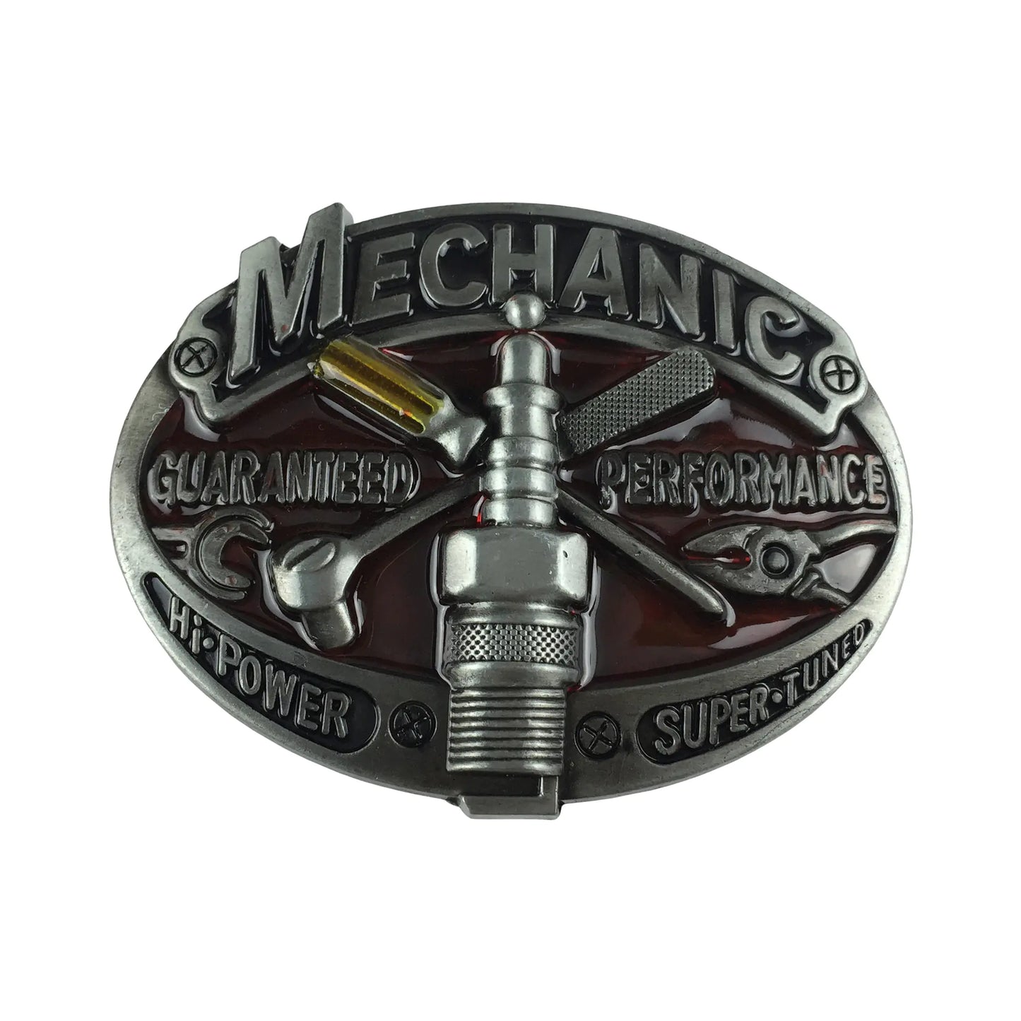 BULLZINE Zinc Alloy Mechanic Belt Buckle 03643