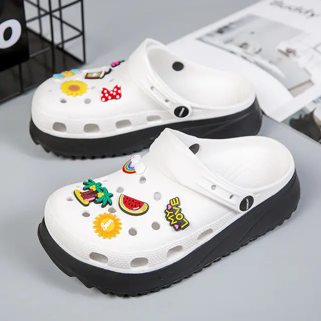 Cute Cartoon Women's Slides with Thick Sole (Summer)