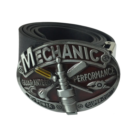 BULLZINE Zinc Alloy Mechanic Belt Buckle 03643