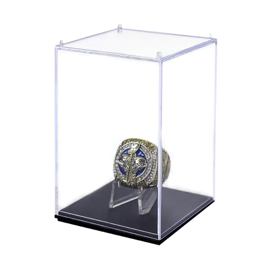 Championship Ring Display Case 1 Slot Hole | Baseball Ring Display Box | Softball Ring Box | Football Ring Case | Sport Ring Display Box | High School Ring Display Box… (one hloe-2)