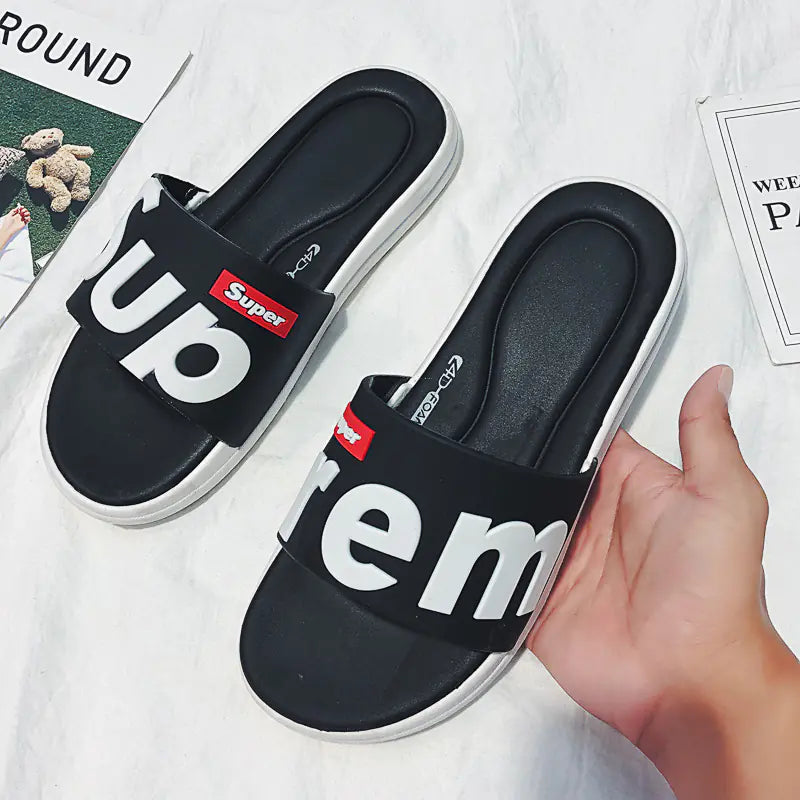 Stylish Men's Summer Slippers - Soft Sole Beach Slides
