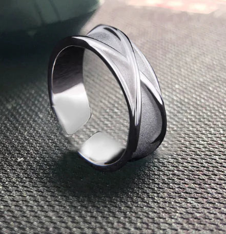 Adjustable 2D Time Ring for Men and Women Jewelry