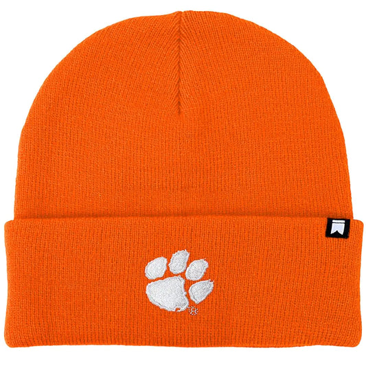 Campus Lab Official Clemson University Team Logo Knit Beanie - Unisex for Men and Women