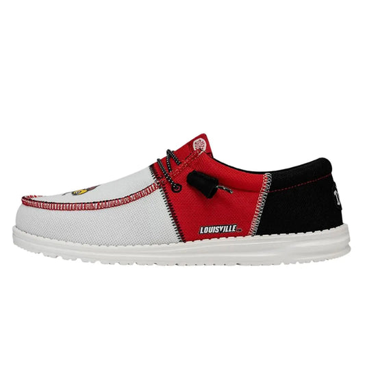 Hey Dude Mens Wally NCAA Louisville Cardinals Size 12 | Men’s Shoes | Mens Slip-on Loafers | Comfortable & Light-Weight