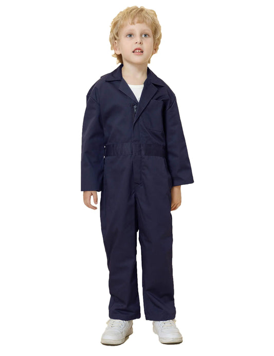 TopTie Kids Coverall for Boys Mechanic Christmas Halloween Suit Costume Flight Suit Mechanic Jumpsuit-Navy-7/8Y
