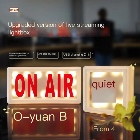 Creative LED Acrylic Light Box for Live Streaming