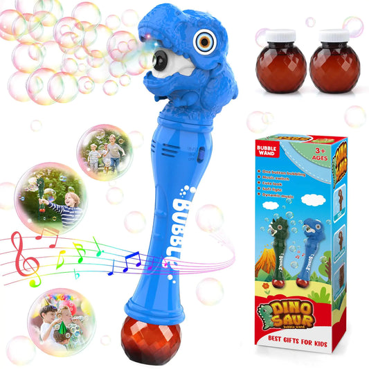 Britik Bubble Wand Toys for 3 4 5 6 7 8 Years Old Boys: Bubbles Machine Bubble Blower for Toddlers 1-3 Outdoor Toys for Toddlers Age 1-3 Dinosaur Toys for Kids 3-5 Gift for 3-8 Years Old Boys Blue