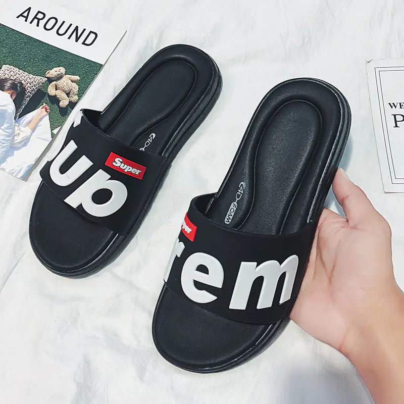 Stylish Men's Summer Slippers - Soft Sole Beach Slides