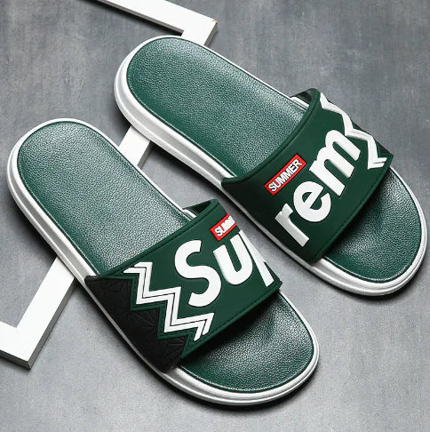 Stylish Men's Summer Slippers - Soft Sole Beach Slides