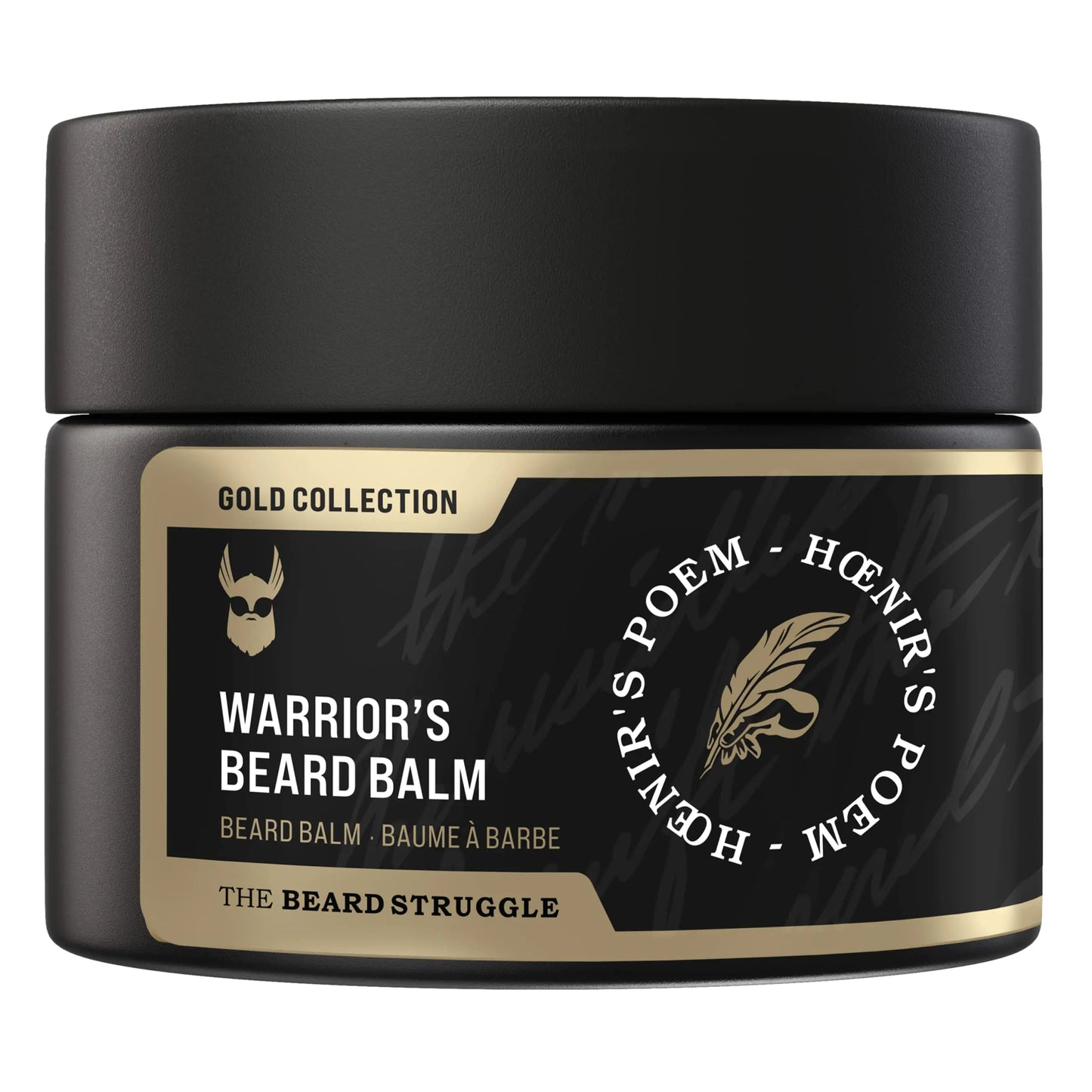 The Beard Struggle Warrior’s Beard Balm - Gold Collection Hoenirs Poem - Non-Greasy Low-Hold Formula Luxurious Cologne-Grade Fragrances 100% Natural and Plant-Based Ingredients - 50g