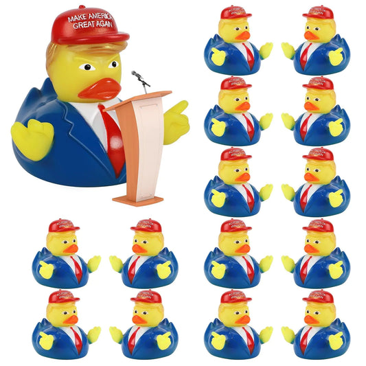 party greeting 3 Pcs Donald Trumpster Rubber Duck Update 2024 Donald Trumpster Rubber Duck for President MAGA New Funny Baby Bath Duckies Toy for Election Ducking Baby Shower Kids Adults Men Gift