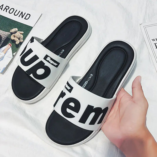 Stylish Men's Summer Slippers - Soft Sole Beach Slides