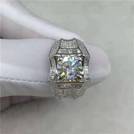 Luxury Micro-Diamond Jewelry Ring for Men (Direct Supply)
