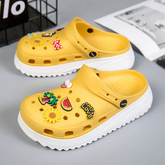 Cute Cartoon Women's Slides with Thick Sole (Summer)