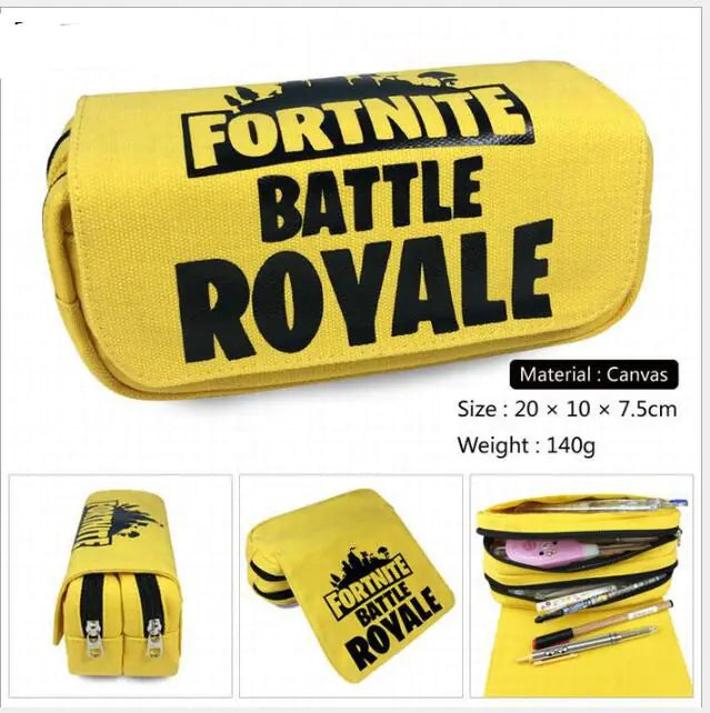 Fortnite Children's Canvas Pencil Case with Double Zipper