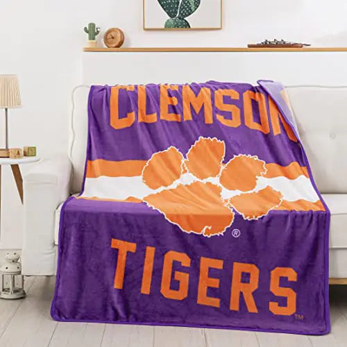 NORTHWEST NCAAA Singular Silk Touch Throw Blanket 45" x 60" Clemson Tigers
