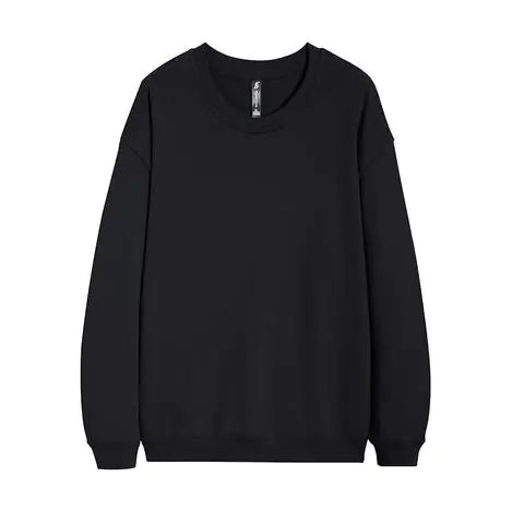Cotton Fleece Crewneck Sweatshirt in Solid Colors